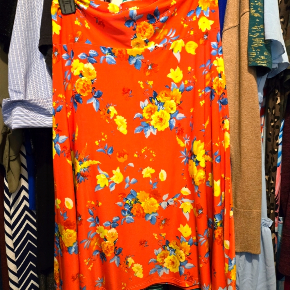 🌼  LULAROE ❤️ 🐣 💙 EUC Medium Floral skirt